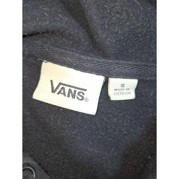 Vans "Off The Wall" Hoodie Small Black Hooded Sweatshirt - Picture 5 of 9